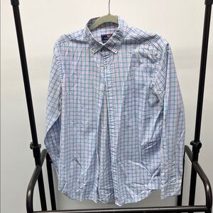 Vineyard Vines Blue and Pink Plaid Shirt